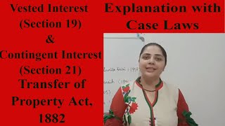 Vested Interest and Contingent Interest Section 19 and Section 20  tpa1882 vestedinterest [upl. by Elocal400]