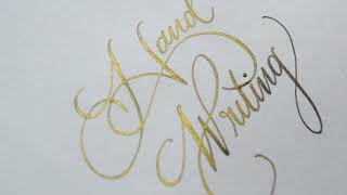 Spencerian Practice with a Flex Nib Fountain Pen [upl. by Adriell]