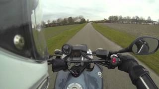 Yamaha MT03 Akrapovic  wheelies acceleration and top speed [upl. by Boonie]