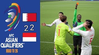 FULL MATCH BAHRAIN VS INDONESIA QUALIFIED FIFA WORLD CUP 2026 ZONA ASIA NO COMENTARY  EFOOTBALL [upl. by Reece]