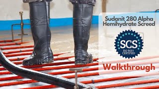 Fast Floor Screed Ltd  Sudanit 280 Alpha Hemihydrate Screed  Walkthrough [upl. by Tnayrb]