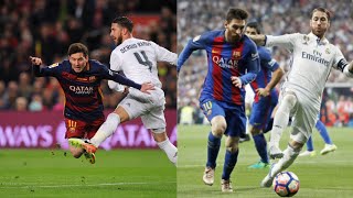 Lionel Messi and Sergio Ramos The Battle between two Great Players [upl. by Aisinut]