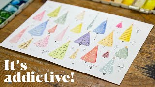 Create a Christmas Tree Reverse Colouring Page [upl. by Hilario425]