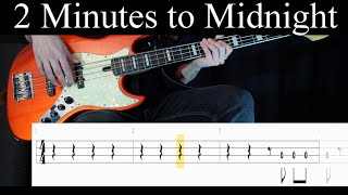 2 Minutes to Midnight Iron Maiden  Bass Cover With Tabs by Leo Düzey [upl. by Mosi322]