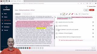 Finding a Specific Purpose in a LSAT Passage Using LawHub Reading Comprehension Drill Set 3 [upl. by Roze199]