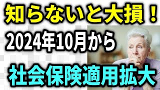 【社会保険適用拡大】知らないと大損！2024年10月から社会保険の適用拡大で、手取り収入が激減するデメリット？ [upl. by Saffier]