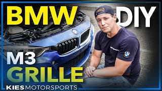 BMW M3 Style Grill  Grille Install How to remove and install a Grille on F30 F10 F15 F25 F80 [upl. by Ycam]