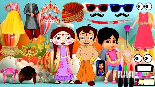 Chhota Bheem ki shaadi imali aur chutki ke sath majedar makeup and sajane ki funny makeup video 💄 [upl. by Elyagiba]