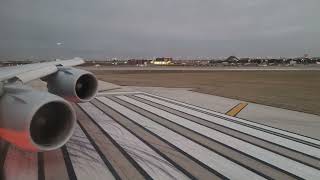 Lufthansa Boeing 7478 takeoff from Chicago OHare [upl. by Ahsitneuq]