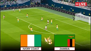 🔴Live  Ivory Coast vs Zambia I Africa Cup of Nations Qualifier Match Live Today eFootball Pes 21 [upl. by Leibrag]