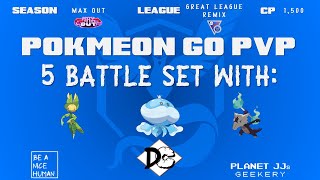 Pokémon GO PvP  Great League Remix 5 Rounds  Leavanny  Jellicent  Marowak A [upl. by Catton]