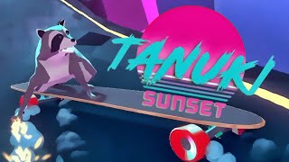 Tanuki Sunset  МУЗЫКАЛЬНЫЙ ЕНОТИК НА ЛОНГБОРДЕ  Игра  Прохождение [upl. by Ramos]