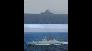 Russian Frigate Admiral Gorshkov Possibly On Fire Near Port of Tartus [upl. by Edris401]