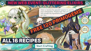 NEW WEB EVENT DO NOW  GLITTERING ELIXIRS  Genshin Impact 36 [upl. by Ahsilahk607]