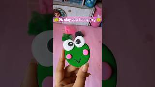 🐸Diy clay funny frog diy clay shortvideo shorts shortfeed youtubeshorts craft yt ytshorts [upl. by Doraj]