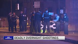 At least 7 shot 2 killed in about 5 hours overnight around Chicago according to police [upl. by Larimer164]