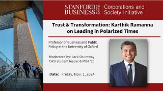 Trust amp Transformation Karthik Ramanna on Leading in Polarized Times [upl. by Nevile]