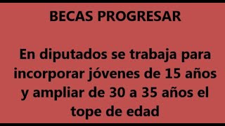 Becas Progresar se incorporarían jóvenes de 15 años y ampliaría de 30 a 35 años la edad tope [upl. by Yetah]