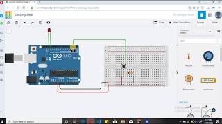 Push Button with Arduino and TinkerCad [upl. by Eiramanna]