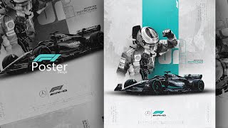 DESIGNING F1  Formula 1  Poster AFTER 1 MONTH  PHOTOSHOP TUTORIAL  F1  FREE PSD [upl. by Wassyngton]