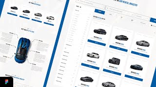 Car Rental Website Design on figma  UI Design  Creative amp Modern Website Designs [upl. by Aidnac]