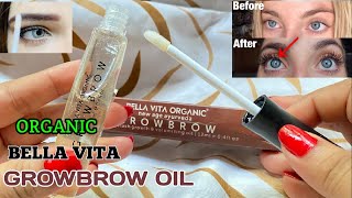 how to thicken eyebrows and eyelashes naturally fast  bella vita GrowBrow oil review  castor oil [upl. by Clein]