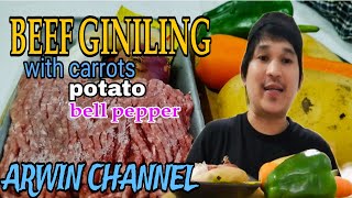 SIMPLE WAY ON HOW TO COOK GROUND BEEF WITH CARROTS POTATO AND CAPSICUM food foodie [upl. by Guillermo]