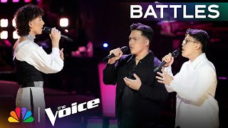 Frank Garcia and Garcia Twins Give Crazy Harmonies Performing quotMillion Reasonsquot  The Voice Battles [upl. by Mir]