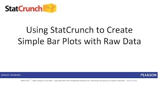 StatCrunch Creating Simple Bar Plots with Raw Data [upl. by Aneelak11]