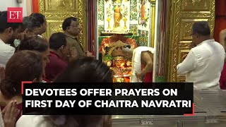 Chaitra Navratri 2024 Devotees offer prayers perform puja on first day of Navratri across India [upl. by Icam]