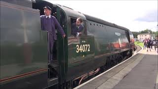 EAST LANCASHIRE RAILWAY  VISIT STEAM LOCOMOTIVE 34072  257 SQUADRON [upl. by Michelle]