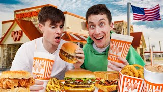 Two Brits try Whataburger for the first time [upl. by Oglesby956]