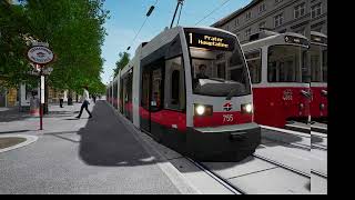 StefanFadingerPlatz  Schottenring  TramSim Vienna 32 [upl. by Rellim]