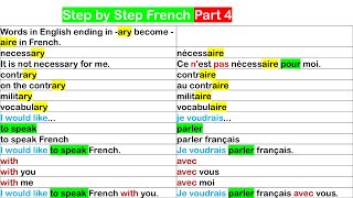 Step by Step French Part 4 [upl. by Lark]