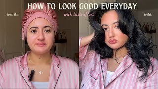 Wie du jeden Tag gut aussiehst Ohne viel Aufwand  skincare heatless curls and makeup routine [upl. by Themis]