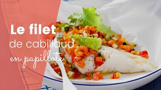 La recette du filet de cabillaud en papillote [upl. by Mercer]