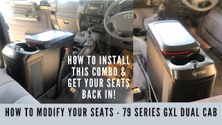 Seat Modification How to install Department of Interior Console amp Bushman Roadie 79 Series Dual Cab [upl. by Aruon]