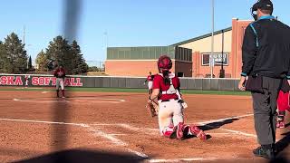 Hannah Camenzind strikeout Nebraska Husker Softball Red White Scrimmage 101624 huskers nebraska [upl. by Ladnyc]