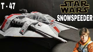 I Made A SNOWSPEEDER Papercraft STAR WARS  T  47 [upl. by Hadley215]