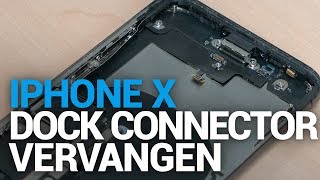 iPhone X dock connector vervangen  Fixjenl [upl. by Miza180]