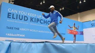 Runners Attempt Eliud Kipchoge’s World Record Marathon Pace [upl. by Oremo728]