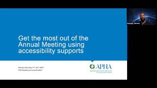 APHA Annual Meeting Using accessibility supports [upl. by Garris]