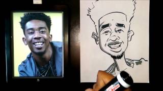 How To Draw A Quick Caricature Desiigner [upl. by Nannie]