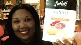 Bubbies Blood Orange Mochi Ice Cream  Food Review [upl. by Mastat]