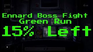 Ennard Boss Fight Green Run 158 Left Former WR  FNaF SL PS4 [upl. by Ilahsiav]