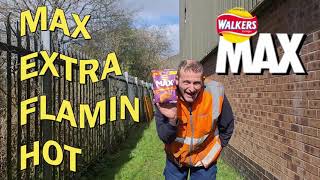 NEW Walkers Max Extra Flamin Hot Ridge Cut Crisps [upl. by Kristoforo]