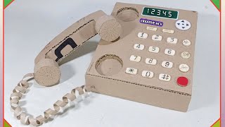 How to Make a telephone with cardboard mini gear  liberman  creative hcv [upl. by Imailiv]