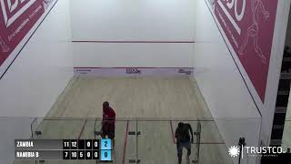 Squash Federation of Africa Seniors Championships 2024 Zambia vs Namibia B [upl. by Tertius]