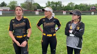 Paint Valley’s Olivia Smith Abbi Stanforth and Sophia Stauffer discuss win over Piketon [upl. by Eddana]