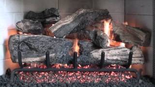 Peterson Gas Logs  Charred Rugged Split Oak Demo [upl. by Mair]